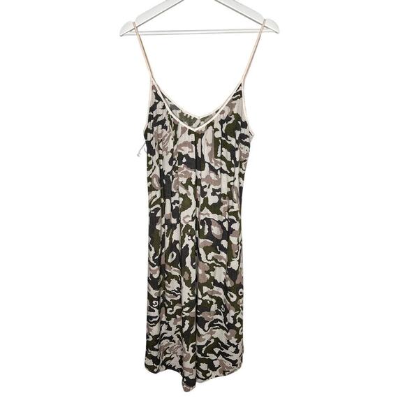 Sam & Lavi V Neck Spaghetti Strap Camo Printed Dress Women's S - Picture 1 of 9
